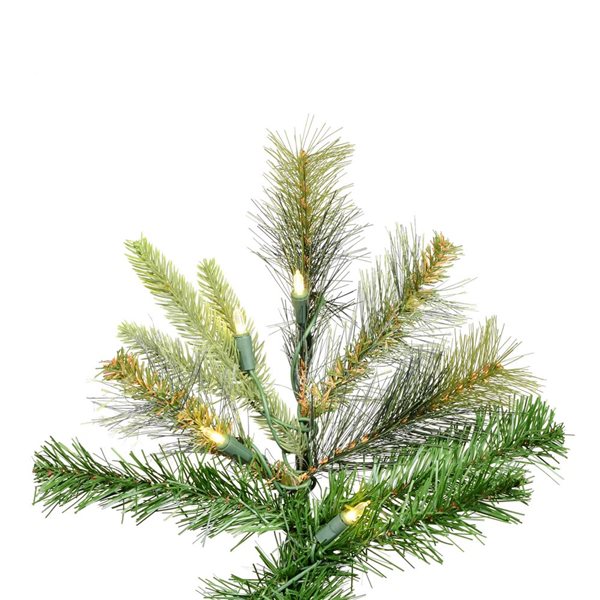 Vickerman 8.5-ft Cashmere Slim Artificial Christmas Tree with Warm White Duralite LED Lights - Green