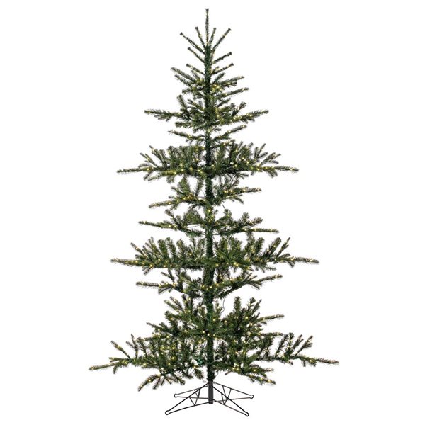 Vickerman 9-ft x 65-in Yukon Display Full Artificial Christmas Tree with Warm White LED Lights - Green