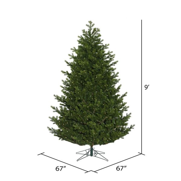 Vickerman 9-ft x 67-in Eagle Fraser Full Artificial Christmas Tree with Warm White Duralite LED Lights