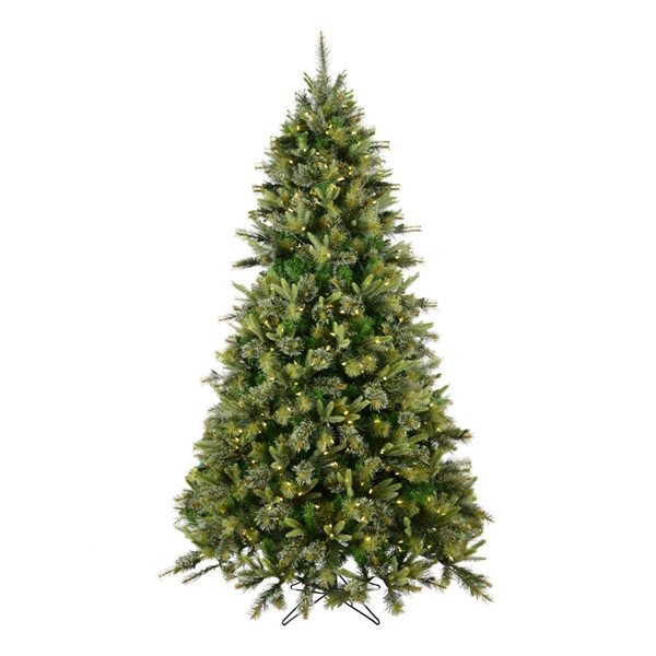 Vickerman 7.5-ft Cashmere Pine Artificial Christmas Tree with Warm White Duralite LED Lights - Green