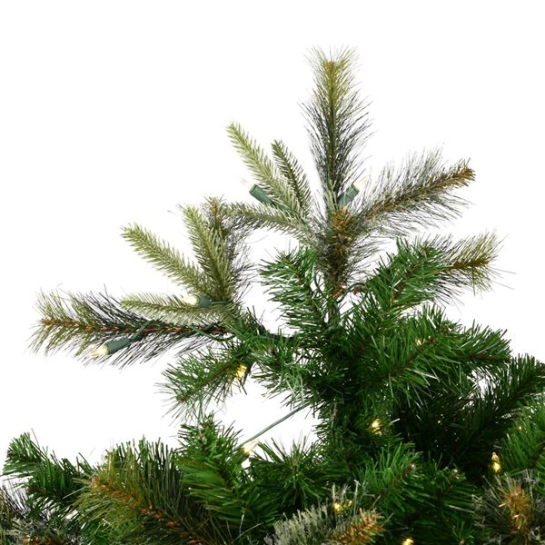 Vickerman 7.5-ft Cashmere Pine Artificial Christmas Tree with Warm White Duralite LED Lights - Green