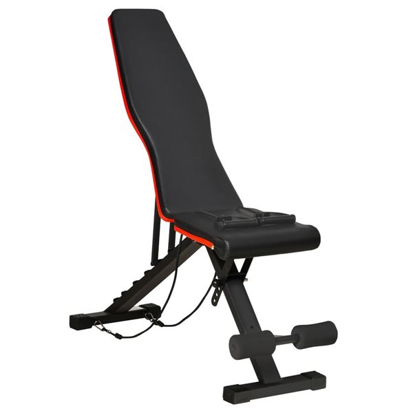 Soozier Foldable Weight Bench w/ Leg Extension and Preacher Pad