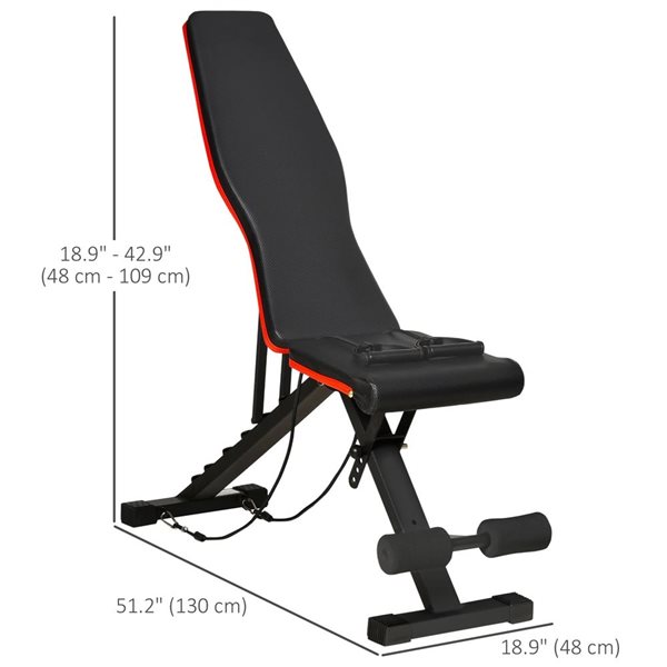 Soozier Foldable Weight Bench w/ Leg Extension and Preacher Pad