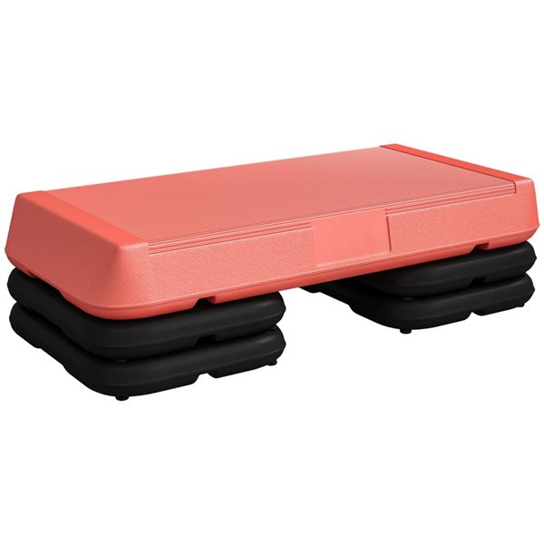 Soozier 3-Level Adjustable Aerobic Exercise Step Platform - Red