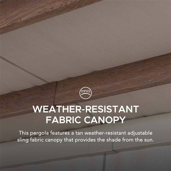 Sunjoy Delrey 12 x 14-ft Steel Pergola with Adjustable Canopy - Grey