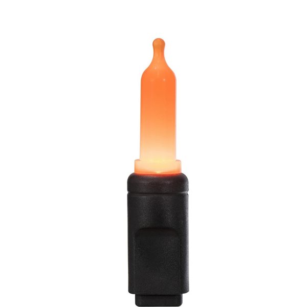 Vickerman 50-Light Orange T5 Mini Single Mold End-Connecting LED Light Set