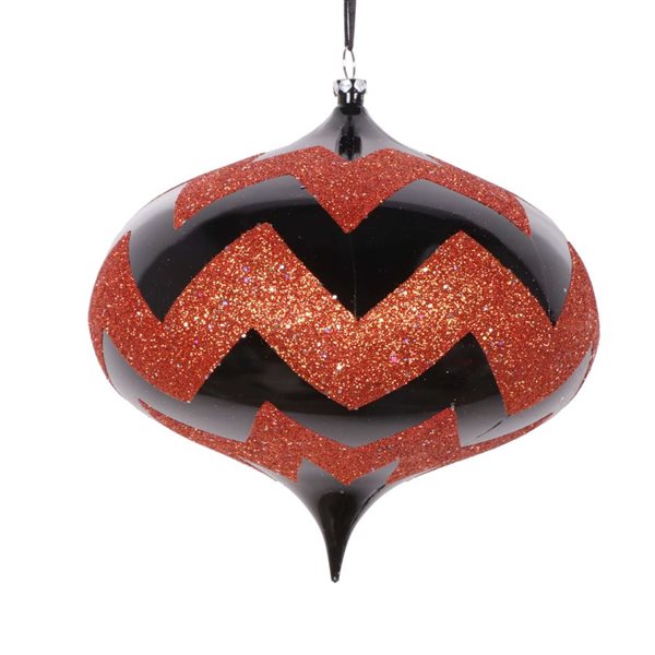Vickerman 2-Pack 6.3-in H Black and Orange Onion Halloween Ornament