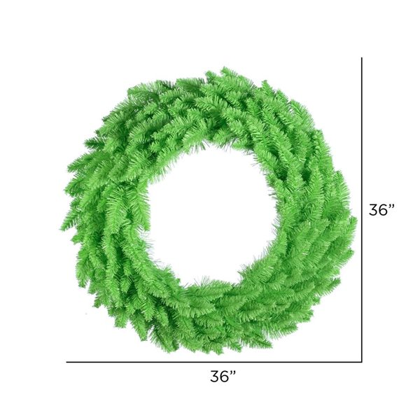 Vickerman 36-in dia Indoor Lime Fir Artificial Halloween Wreath w/ 320 PVC Tips