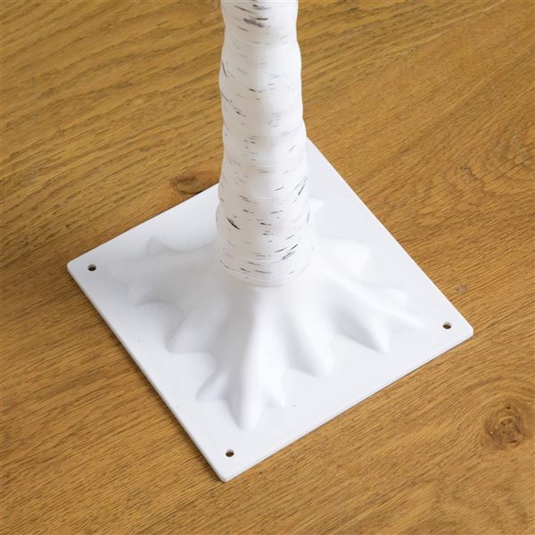 Nearly Natural Set of 3 4-ft/5-ft/6-ft Pre-Lit White Birch Artificial Christmas Tree w/ Leg Base