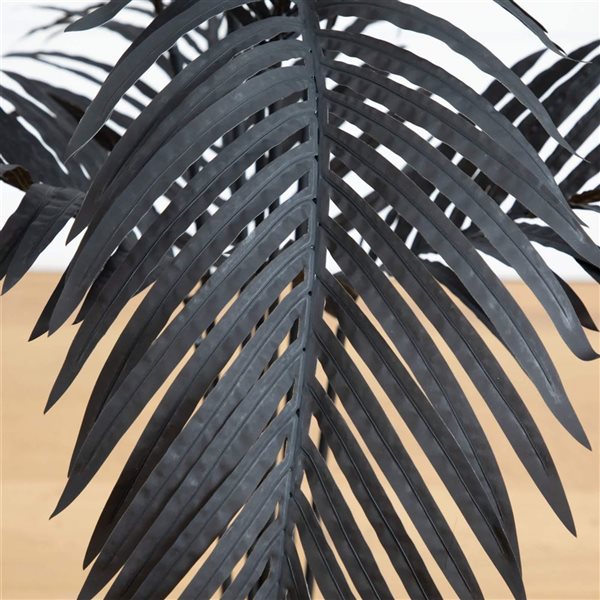 Nearly Natural 4-ft H Black Paradise Palm Artificial Halloween Tree w/ Potted Base