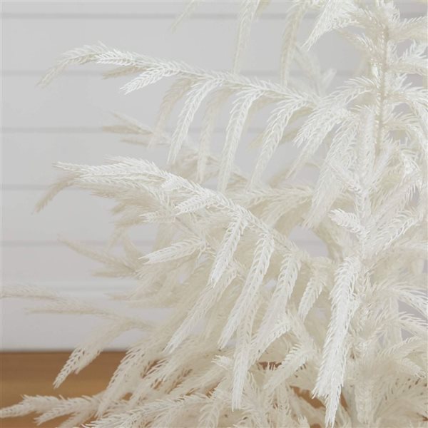 Nearly Natural 4-ft H Norfolk Pine Natural Look Real Touch White Artificial Christmas Tree