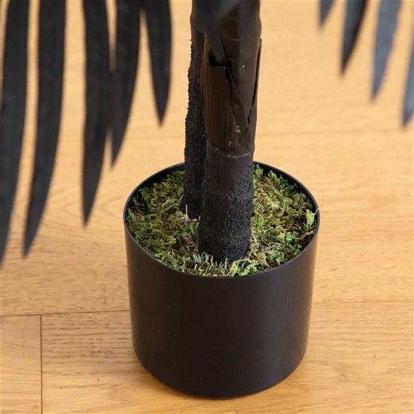 Nearly Natural 4-ft H Black Golden Cane Artificial Halloween Tree w/ Potted Base