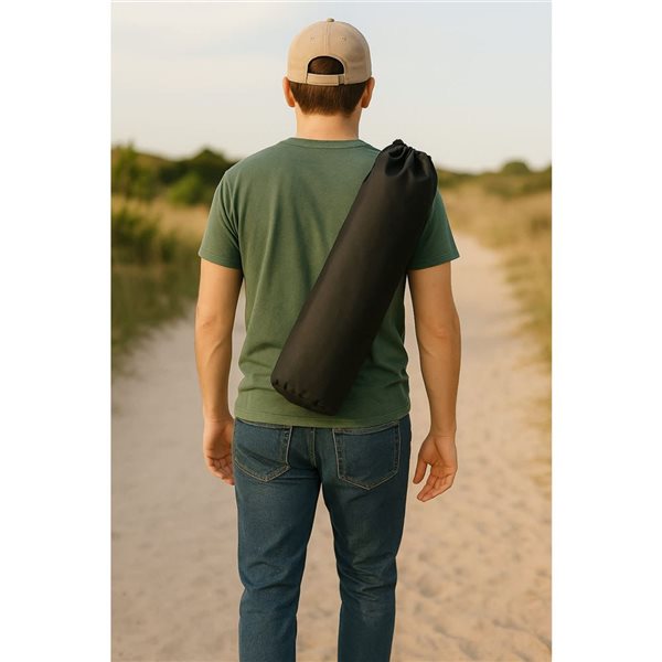 Hurley Foldable Tri-Leg Stool w/ Travel Bag - Black