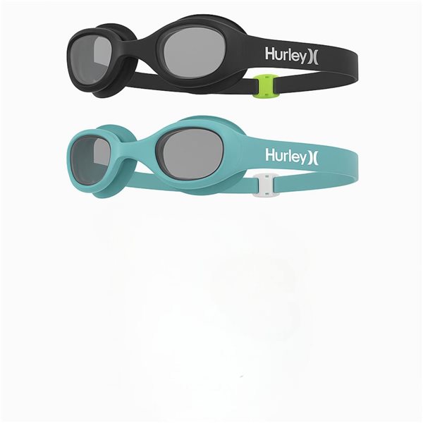 Hurley Youth's Solari Swim Goggles - Grey/Black - 2/Pk