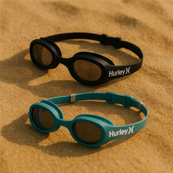 Hurley Youth's Solari Swim Goggles - Grey/Black - 2/Pk