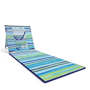 Hurley Beach Groundmat w/ Backrest - Blue and Green