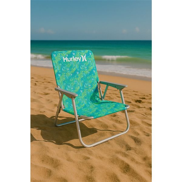 Hurley Single Position Beach Chair - Teal Blue
