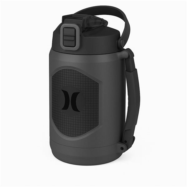 Hurley Stainless Steel Water Jug w/ Handle - Black/Grey - 2-L
