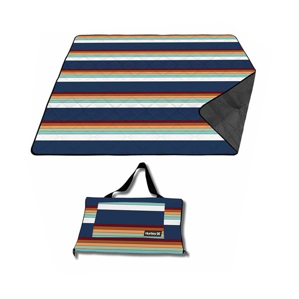 Hurley Packable Camping Mat 60 x 70-in - Blue Stripe 169603DGMD | RONA