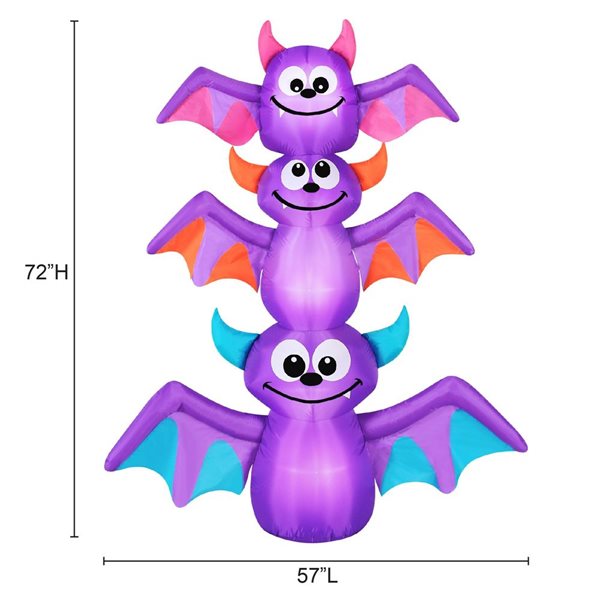 Occasions Halloween 6-ft Inflatable Bat Stack