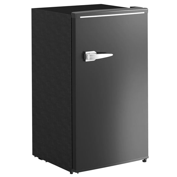 HOMCOM 3.1-ft³ Retro Mini Fridge w/ Adjustable Thermostat - Black