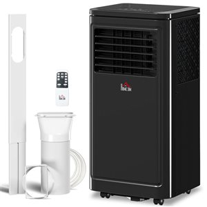 HOMCOM 8000 BTU Portable Air Conditioner for Room up to 344-ft² - Black