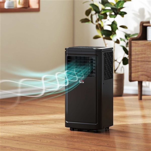HOMCOM 8000 BTU Portable Air Conditioner for Room up to 344-ft² - Black