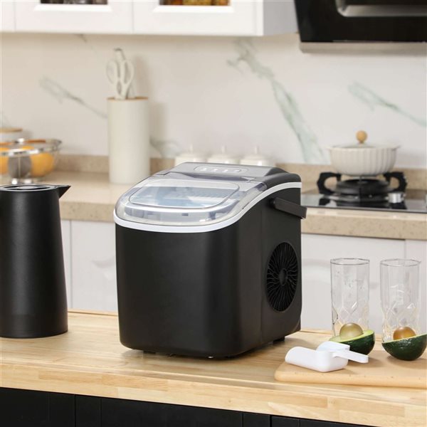 HOMCOM Portable Ice Maker for Countertop - Black