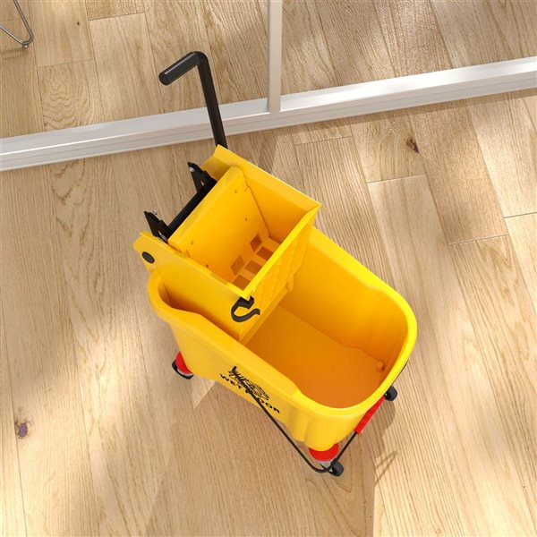 HOMCOM Mop Bucket w/ Wringer on Wheels for Floor Cleaning 36-L