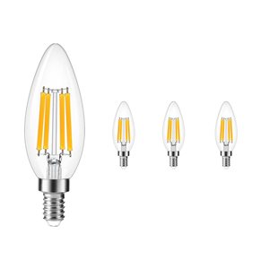 TorontoLed Candelabra Bulb Ultra Bright 900 Lumens 9 W=100 W E12  LED Light Bulbs - 3-Pack