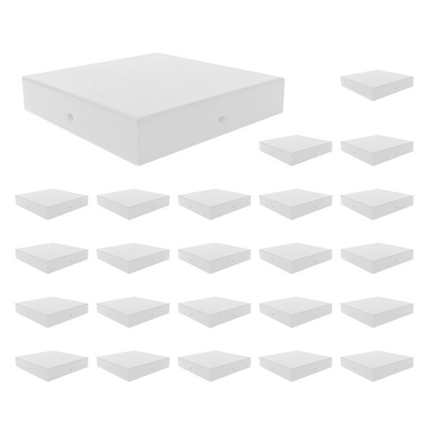 Nuvo Iron 6-in x 6-in Eazy-Cap Low Profile Steel White Post Cap - 24/Pkg