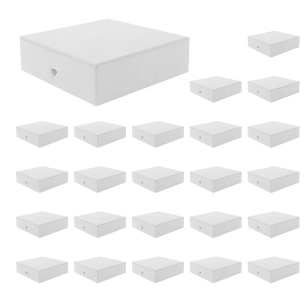 Nuvo Iron 4-in x 4-in Eazy-Cap Low Profile Steel White Post Cap - 24/Pkg