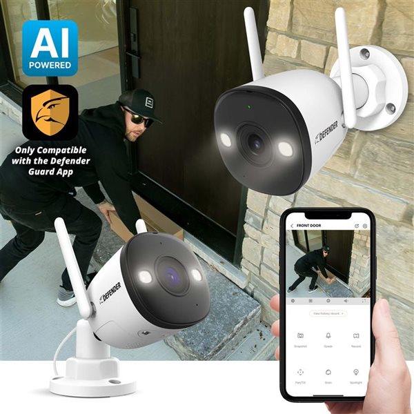 Defender Guard Pro 4K Wi-Fi 6 Plug-in Power Security Camera