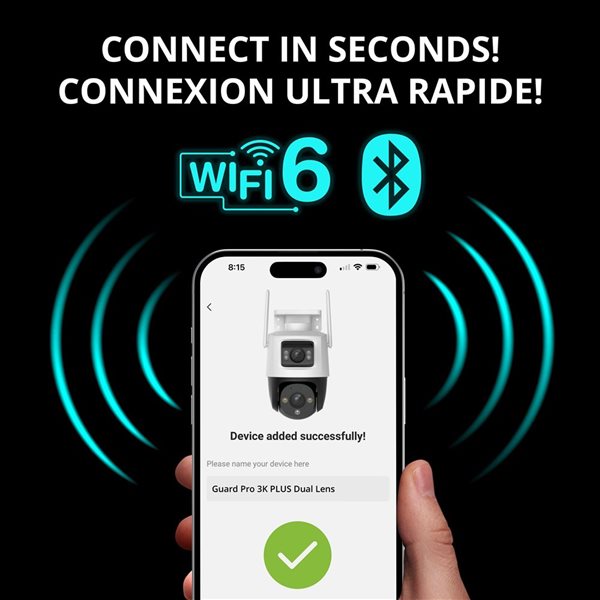 Defender Guard Pro 3K PLUS Dual Lens PTZ Wi-Fi 6 Plug-in Security Camera  - 2 Pack