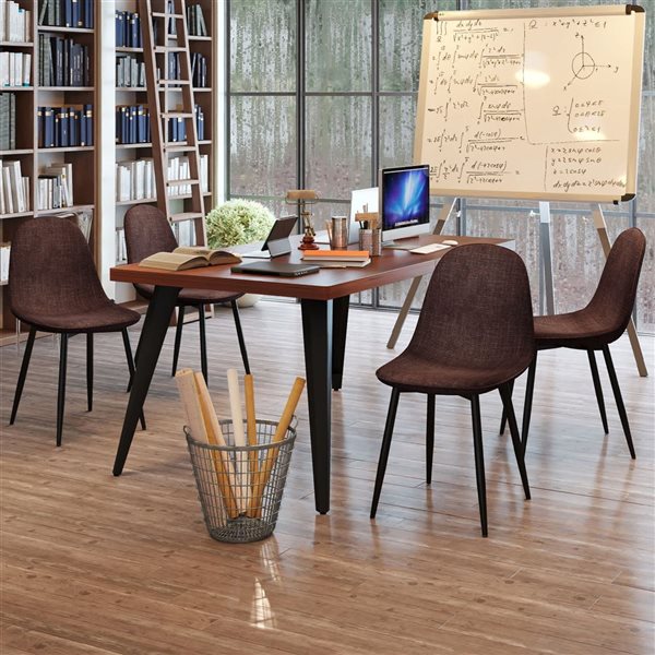 Homy Casa Set of 4 Modern Upholstered Dining Chairs with