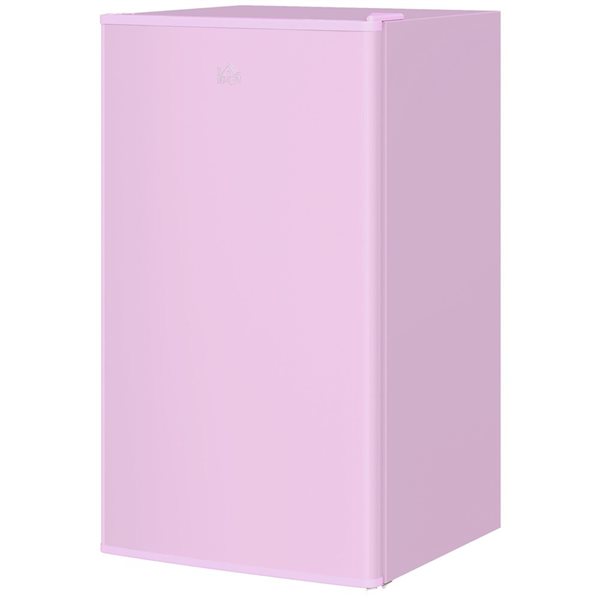 Mini Rona HOMCOM Pink Mini Fridge with Freezer, Thermostat and Reversible Door ...