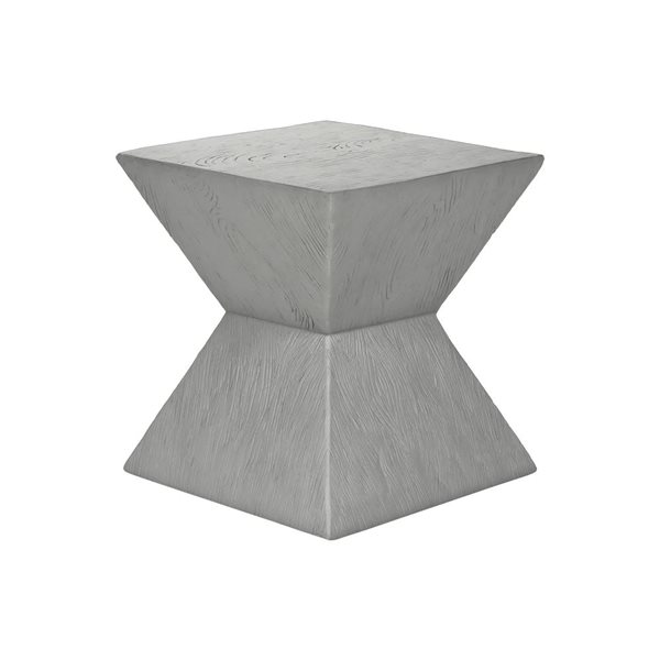 Monarch Specialties 25-in Grey Round Drum Indoor/Outdoor Accent Table