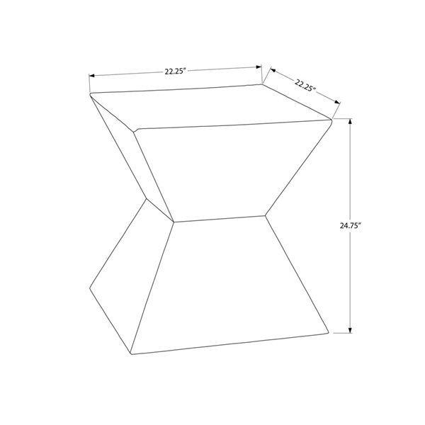 Monarch Specialties 25-in Grey Round Drum Indoor/Outdoor Accent Table