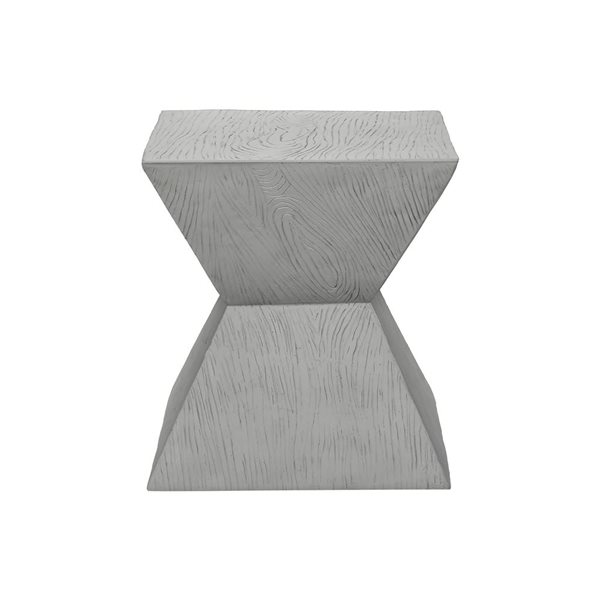 Monarch Specialties 25-in Grey Round Drum Indoor/Outdoor Accent Table