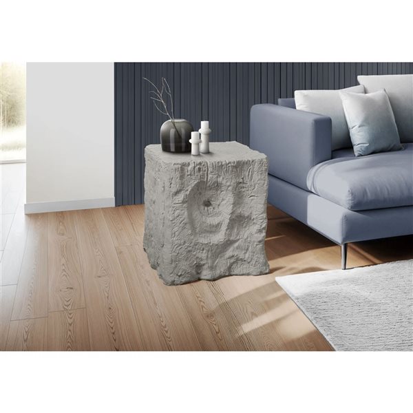 Monarch Specialties 25-in Walnut Round Indoor/Outdoor Accent Table