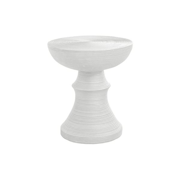 Monarch Specialties 25-in White Round Indoor/Outdoor Accent Table
