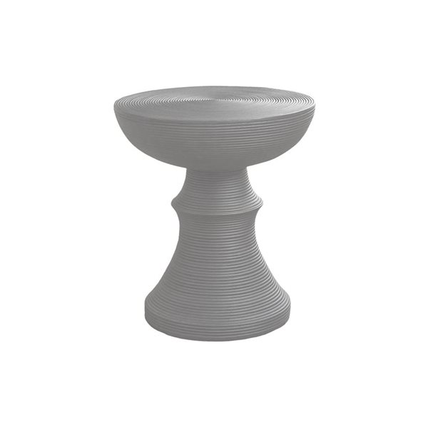 Monarch Specialties 25-in Grey Round Indoor/Outdoor Accent Table