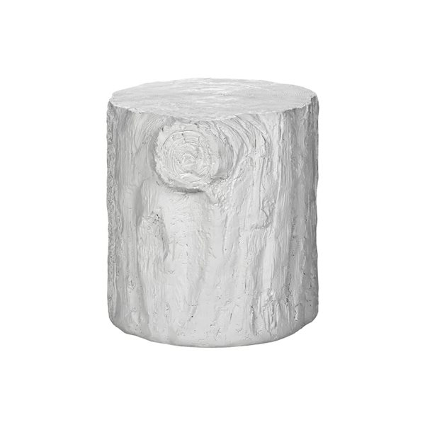 Monarch Specialties 25-in White Round Drum Indoor/Outdoor Accent Table
