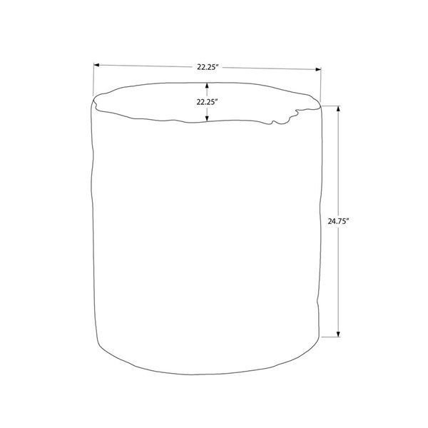 Monarch Specialties 25-in White Round Drum Indoor/Outdoor Accent Table