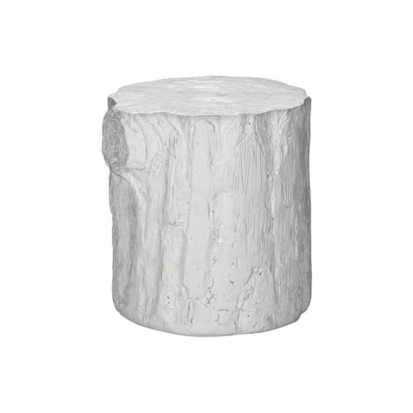 Monarch Specialties 25-in White Round Drum Indoor/Outdoor Accent Table