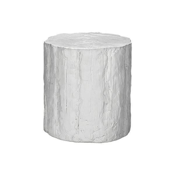 Monarch Specialties 25-in White Round Drum Indoor/Outdoor Accent Table