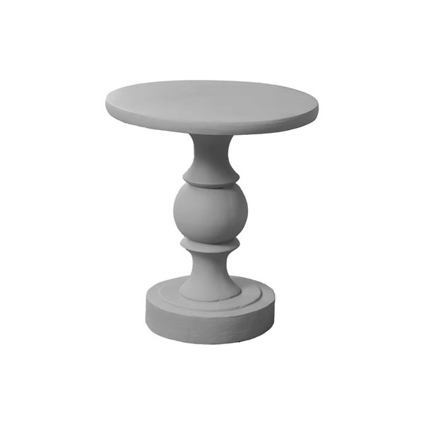 Monarch Specialties 25-in Grey Round Indoor/Outdoor Accent Table