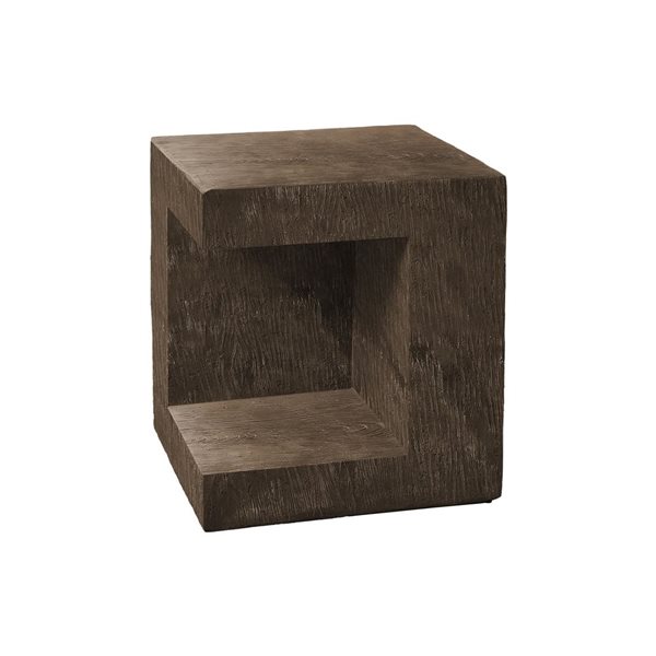 Monarch Specialties 25-in Walnut Square Indoor/Outdoor Accent Table