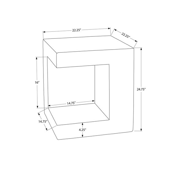 Monarch Specialties 25-in Walnut Square Indoor/Outdoor Accent Table