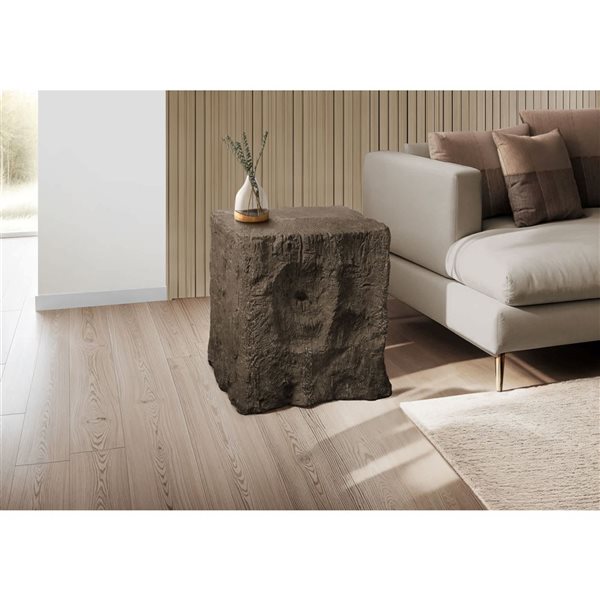 Monarch Specialties 25-in Walnut Square Indoor/Outdoor Accent Table